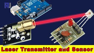 How to use Laser Transmitter and Laser sensor for Arduino [upl. by Wilkey374]