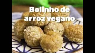 Receita de Bolinho de Arroz Vegano [upl. by Ahsyia288]