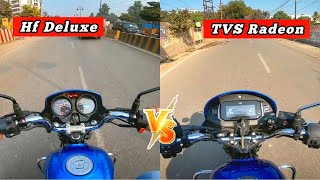 Hero Hf Deluxe VS Tvs Radeon  Detailed Comparison  Which One To Buy [upl. by Palumbo876]