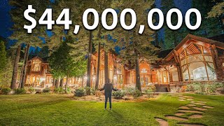 Touring a 44000000 Lake Tahoe WATERFRONT Mansion [upl. by Sihun]