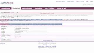 Creating a User ID and Password in EBSCOadmin  Tutorial [upl. by Cerelia]