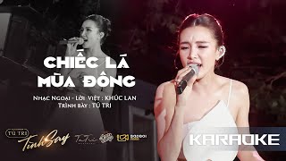 CHIẾC LÁ MÙA ĐÔNG KARAOKE  TÚ TRI [upl. by Hackney]