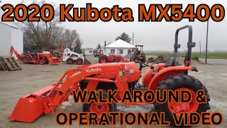 2020 Kubota MX5400 Tractor Walk Around amp Operational Video 29900 [upl. by Notsgnik]