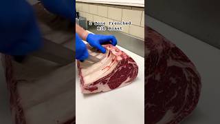 How to French a Rib Roast at Alpine Butcher steak [upl. by Imeon138]