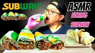 ASMR EATING SUBWAY ASMR NO TALKINGMUKBANGSUBWAY THAILAND5 [upl. by Goodwin278]