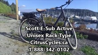 Scott ESub Active Unisex Rack Type eBike Video Review amp Ride Test [upl. by Abehshtab]