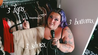 maximalist tries minimalist capsule wardrobe challenge [upl. by Suirradal984]