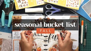 DIY FALL BUCKET LIST PLANNER INSERT  FREE PRINTABLE Discbound Classic Happy Planner Setup [upl. by Schwartz635]