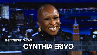 Cynthia Erivo Talks Singing with Ariana Grande in Wicked and Whistles a Christmas Song Extended [upl. by Carolee]