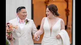 Chic LGBTQ Wedding at Willowynn Barn Aniseta amp Jamies Wedding [upl. by Doraj466]