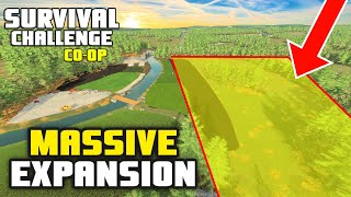 MASSIVE LAND EXPANSION  Survival Challenge COOP  FS22  Episode 9 [upl. by Fonville15]