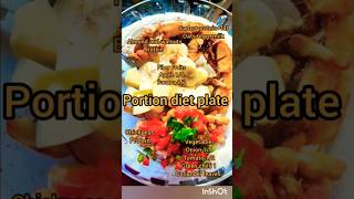 Portion diet plate plan portioncontrol proteinformuscle vegetables fruits recipe food  nuts [upl. by Akinnej]