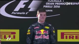 Max Verstappen  het Wilhelmus 15mei2016 Winnaar Grand Prix van Spanje [upl. by Choo]