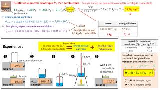 1ère spéTP pouvoir calorifique dun combustible [upl. by Haran]