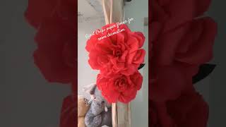 Simple and easy method to hang giant Crepe paper flowerHandmade FloresgiantflowersPaperSaiarts [upl. by Nodnyl858]