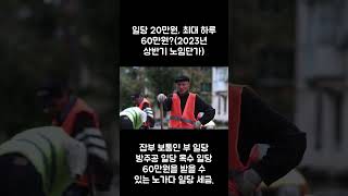 일당 20만원 최대 하루 60만원 2023년 상반기 노임단가 [upl. by Ecinahs]