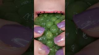 ASMR Satisfying Eating Green Tapioca Balls asmr asmrsounds satisfyingvideo [upl. by Pruter]