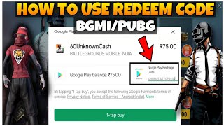 How To Use Redeem Code In BgmiPubgMobile [upl. by Llyrpa]