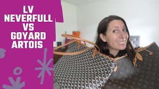 REVIEW EVERYTHING you need to know about the Goyard Artois MM vs LV Neverfull MM [upl. by Mirabella]