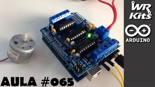 CONTROLE DE MOTOR DC COM SHIELD  Curso de Arduino 065 [upl. by Enitsenrae]