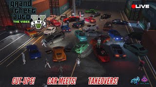 GTA 5 ONLINE  CAR MEET VIBESDRAG RACINGDRIFTCUTTIN UPOFFROADLIVE [upl. by Lahtnero]