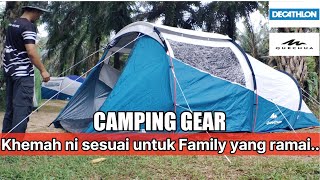 REVIEW amp TUTORIAL  KHEMAH CAMPING  QUECHUA ARPENAZ FAMILY 41 FRESH BLACK [upl. by Ais]