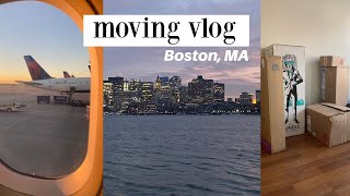 POST GRAD moving to BOSTON vlog 2022  traveling unboxing furniture huge target haul  more [upl. by Ner]