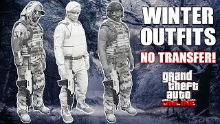 GTA 5 Online Winter Military Outfits After Patch 168 Chop Shop Clothing Glitches Not Modded [upl. by Lohse]