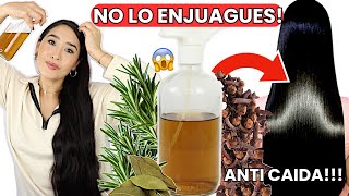 NO LO ENJUAGUES Y TU CABELLO NO DEJARA DE CRECER 😱 DETÉN LA CAÍDA DEL CABELLO Y CALVICIE✨❗️ [upl. by Rivi156]