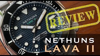 TABLE TOP REVIEW  Jam Tangan NETHUNS LAVA II Diver 600m SUPERLUMINOVA [upl. by Neggem]