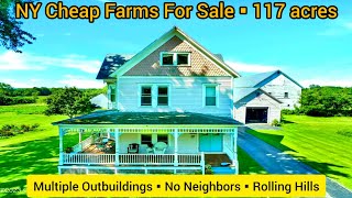 New York Cheap Farmhouse For Sale  699k  117 acres  New York Cheap Land For Sale  NY Farms [upl. by Nance]