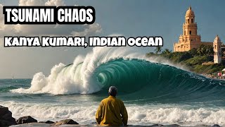 2004 Tsunami India Footage of Giant Waves Kanyakumari Vivekananda Rock Memorial [upl. by Evangelin]