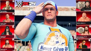 WWE 2K24 LIVE Stream  WWE 2K24 John Cena Vs Everyone [upl. by Oirazan]