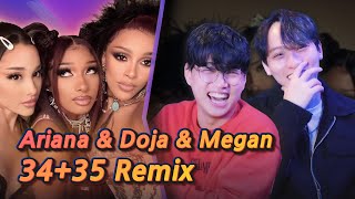 Kpop Artist Reaction Ariana Grande  3435 Remix feat Doja Cat and Megan Thee Stallion [upl. by Tamma]