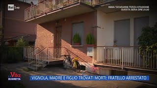 Vignola madre e figlio trovati morti fratello arrestato  La Vita in diretta  02102023 [upl. by Enar]