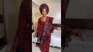 BURGUNDY COLOUR COMBINATION FOR ASOEBI nigerianwedding shorts [upl. by Kwapong]