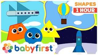 Shapes School  Educational videos for kids  Learning Shapes  Plane  Balloon amp More  BabyFirstTV [upl. by Cote702]