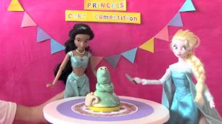 Disney Princess Dolls Cake Challenge  Elsa Anna Frozen Dolls amp All Disney Princesses [upl. by Aicissej]