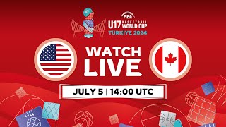 QuarterFinals  USA v Canada  Full Basketball Game  FIBA U17 Basketball World Cup 2024 [upl. by Ahseiym]