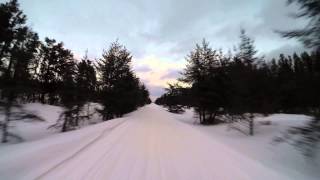 Snowmobile trails in Munising MI [upl. by Elleinnod]