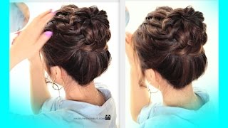 ★STARBURST BRAID BUN HAIRSTYLE  CUTE SCHOOL BRAIDS HAIRSTYLES [upl. by Aicilef]