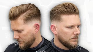 MUST SEE 👀 Skin Fade Pompadour Tutorial [upl. by Chatwin]