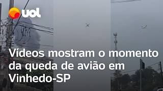 Avião cai em Vinhedo vídeo mostra o momento da queda de aeronave com 62 passageiros em São Paulo [upl. by Aicinet]