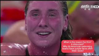 Why do American swimming teams have purple faces after their races [upl. by Ap]