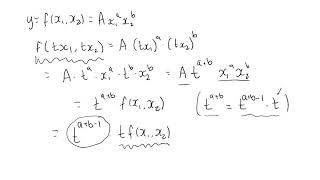 Return to scale for CobbDouglas production function [upl. by Flor]