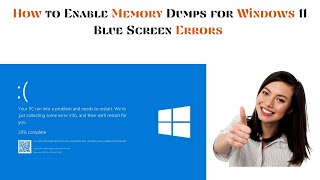 How to Enable Memory Dumps for Windows 11 Blue Screen Errors  Memory Dump Configuration for BSOD [upl. by Tteltrab]