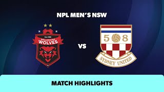 NPL Mens NSW Round 17 Highlights – Wollongong Wolves v Sydney United 58 [upl. by Schober]