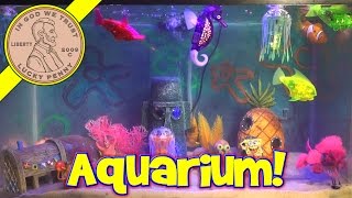 SpongeBob Aquarium Fish Tank 4 New Aqua Bot Fish Added [upl. by Nedle]