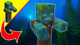 Drowned Statue Tutorial  Minecraft Mob Statue  Minecraft Build [upl. by Roley30]