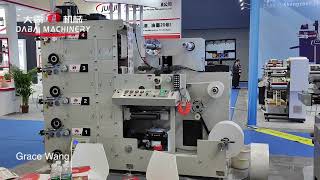 DABA 4 Color flexo printing machine running in Sino Label exhibition 2024 [upl. by Nrubliw834]